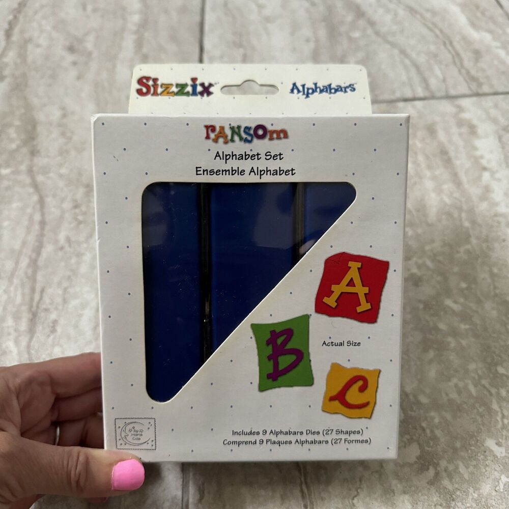 SIZZIX Alphabars RANSOM Alphabet Set Dies Brand New 38-1088